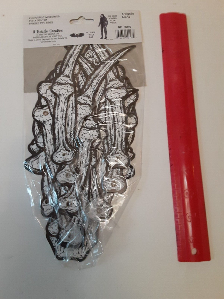 Halloween Beistle Jointed Skeleton Spider Bones Original Unopened Package 2006