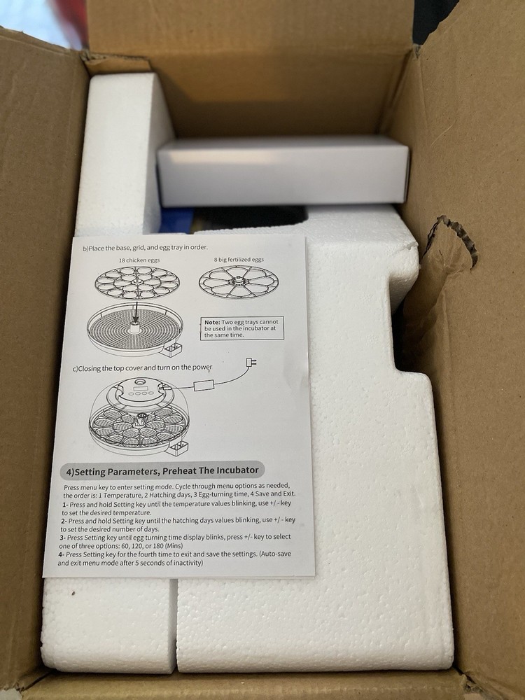 Incubators for Hatching Eggs, 18 Egg Incubator with Automatic Egg Turning