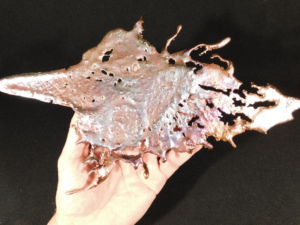 Big! Bright Solid Solid COPPER Splash ART Sculpture Arizona 161gr
