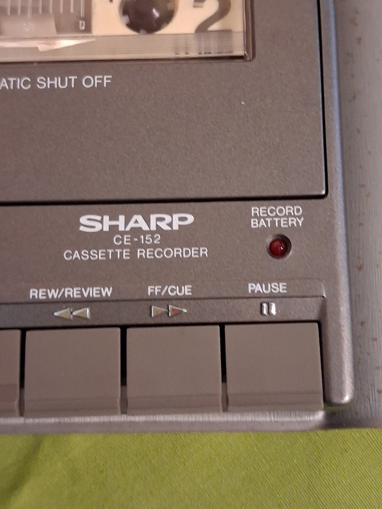 Vintage Sharp CE-152 Cassette Recorder with Case