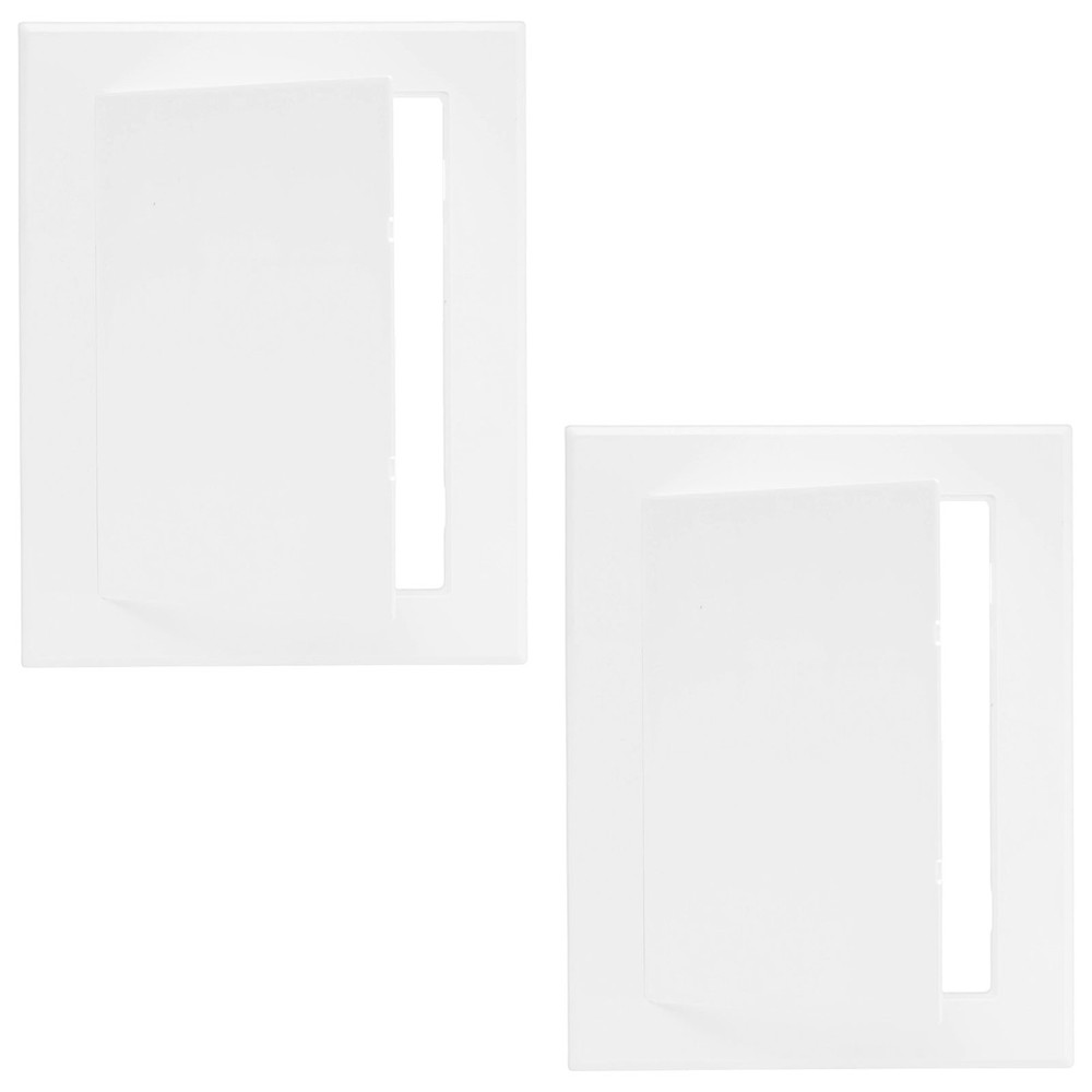 2-Pack Access Panel for Drywall, 7x5" Plastic Removable [White, Rectangle]