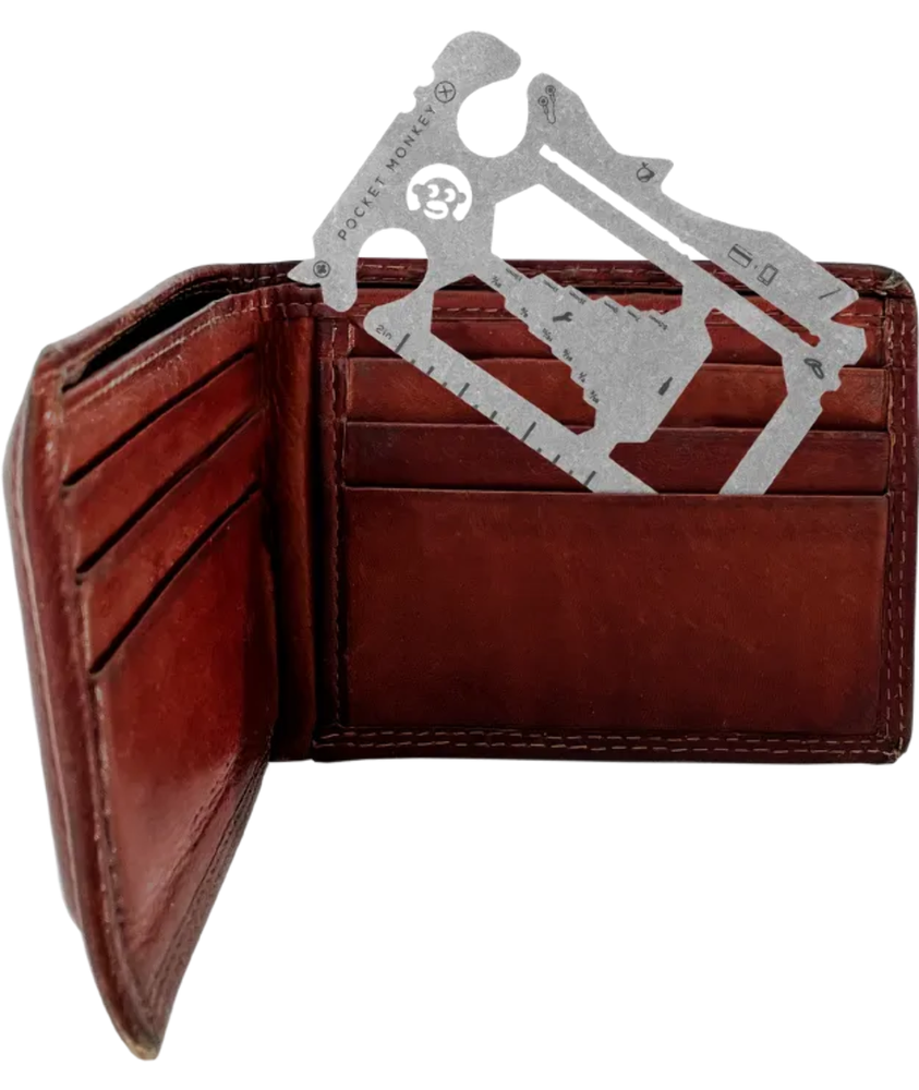 Zootility PocketMonkey X Wallet Size Multi Tool - Silver