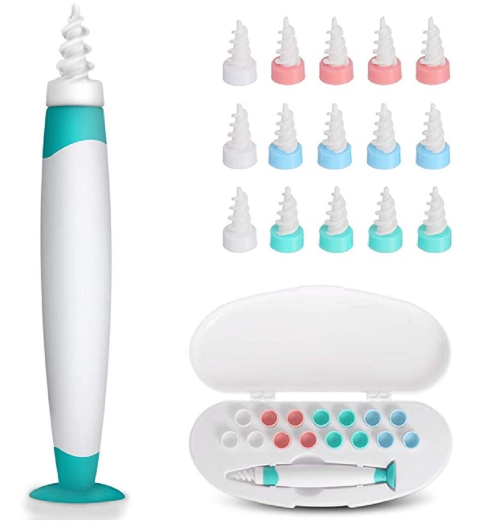 Ear Wax Removal Tool Cleaning Ear Wax Cleaner Q-Grips Ear Wax Remover 16 Tips US