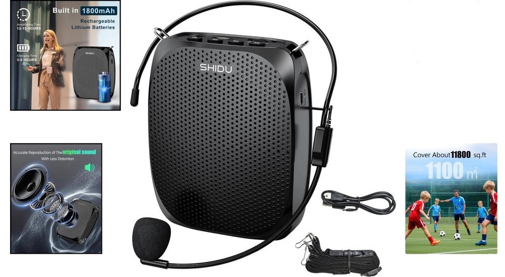Rechargeable Mini Voice Amplifier for Coaches & Instructors - Compact & Powerful
