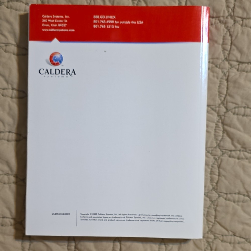 Caldera Systems OpenLinux eDesktop 2.4 User's Guide Manual for Linux