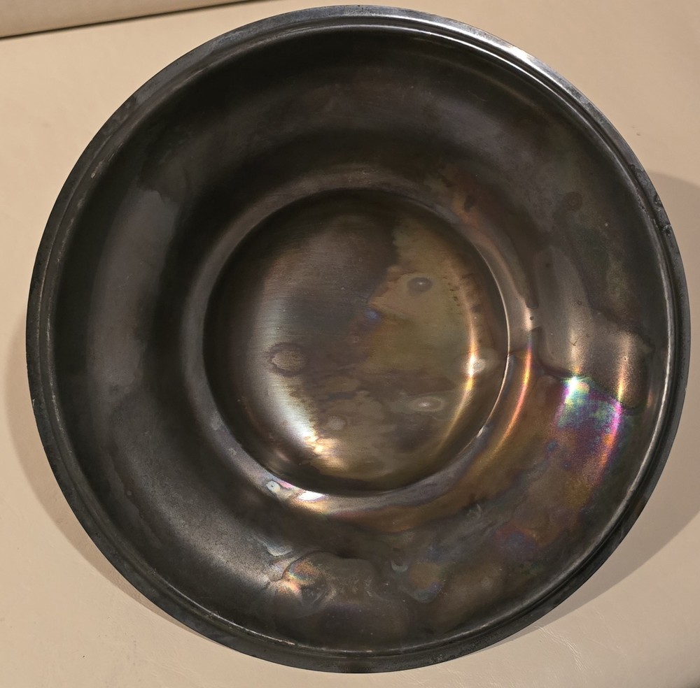 8½" Vintage Silver Plate Lid with Ornate Handle Server Tool