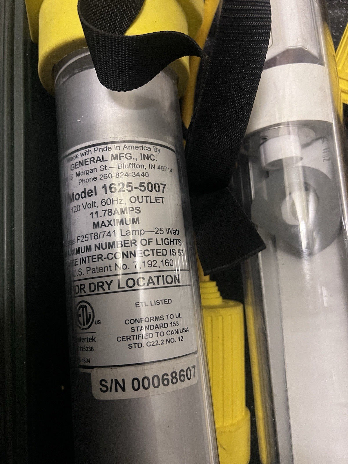 (3) General Manufacturing 1625-5007 Safe-t-lite shelter light w/ Pelican Case