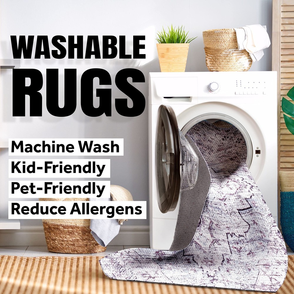 JONATHAN Y Machine Washable 7'10" x 10' (Rectangular), Dalyan-terra/Navy