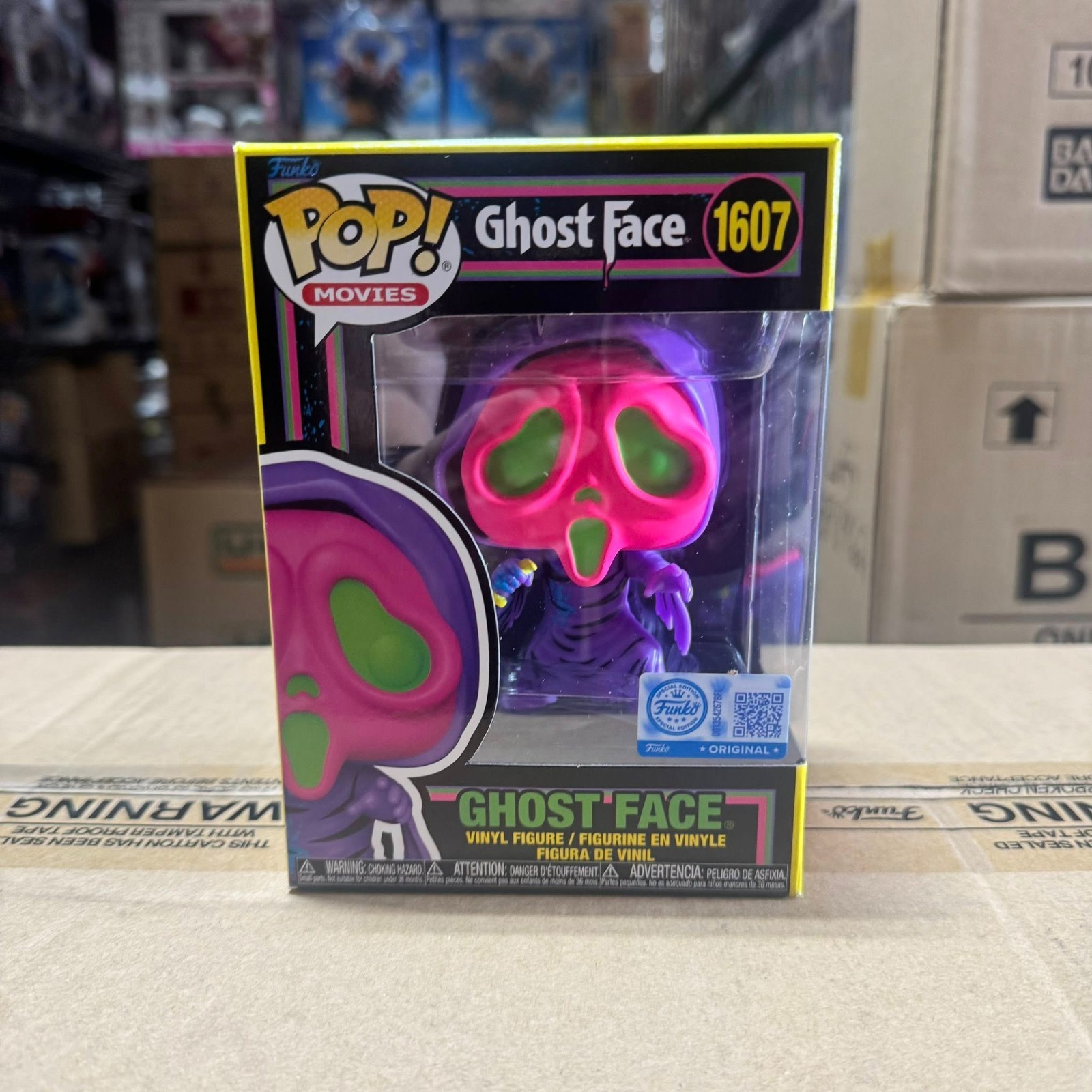 Funko Pop! Scream Ghost Face Black Light Vinyl Figure #1607 - EE exclusive