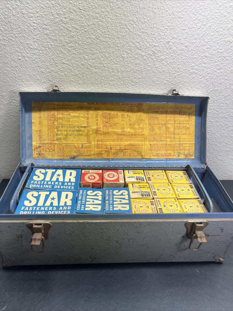 Vintage Remington Stud Driver Model 455A With Case, parts & tools