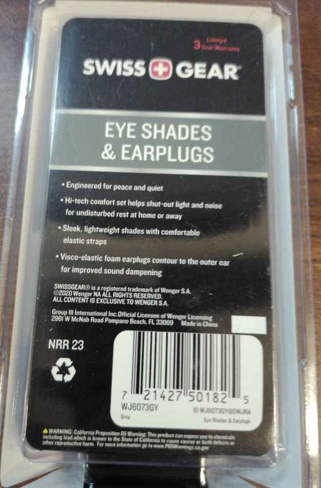Eye Shades & Earplugs