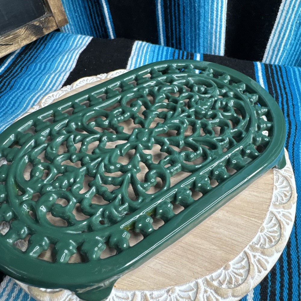 Green Cast Iron Trivet 1993 ODI