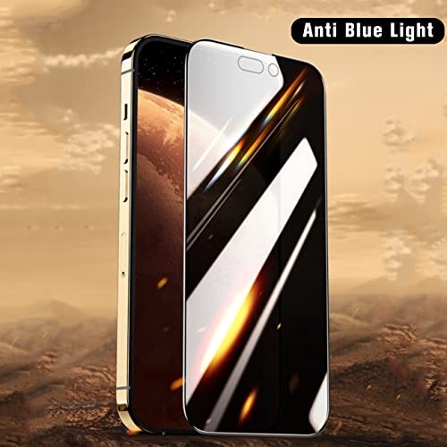 Compatible with iPhone 14 Pro Privacy screen protector 2 Pack Mirror Anti-Blue