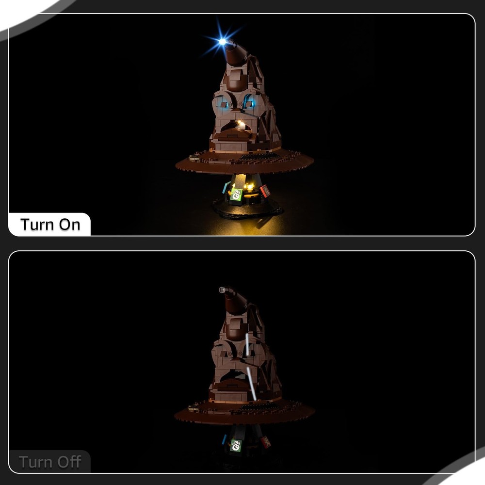 Lighting with Lego 76429 Sorting hat, Upgraded Talking Sorting Hat Model (No ...
