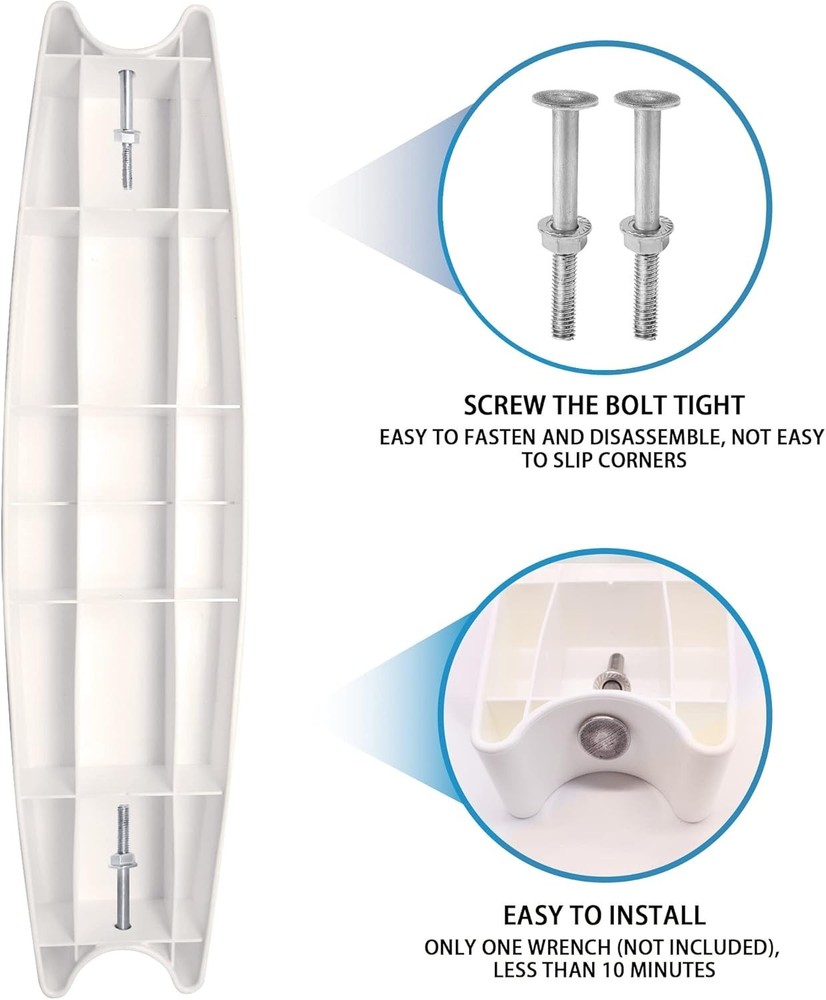 3PCS 18" Universal Pool Ladder Steps Replacement,Heavy-Duty Molded Plastic