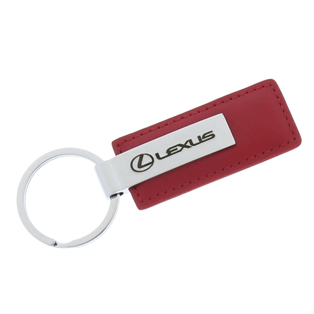 Lexus Rectangular Leather Keychain (Red)