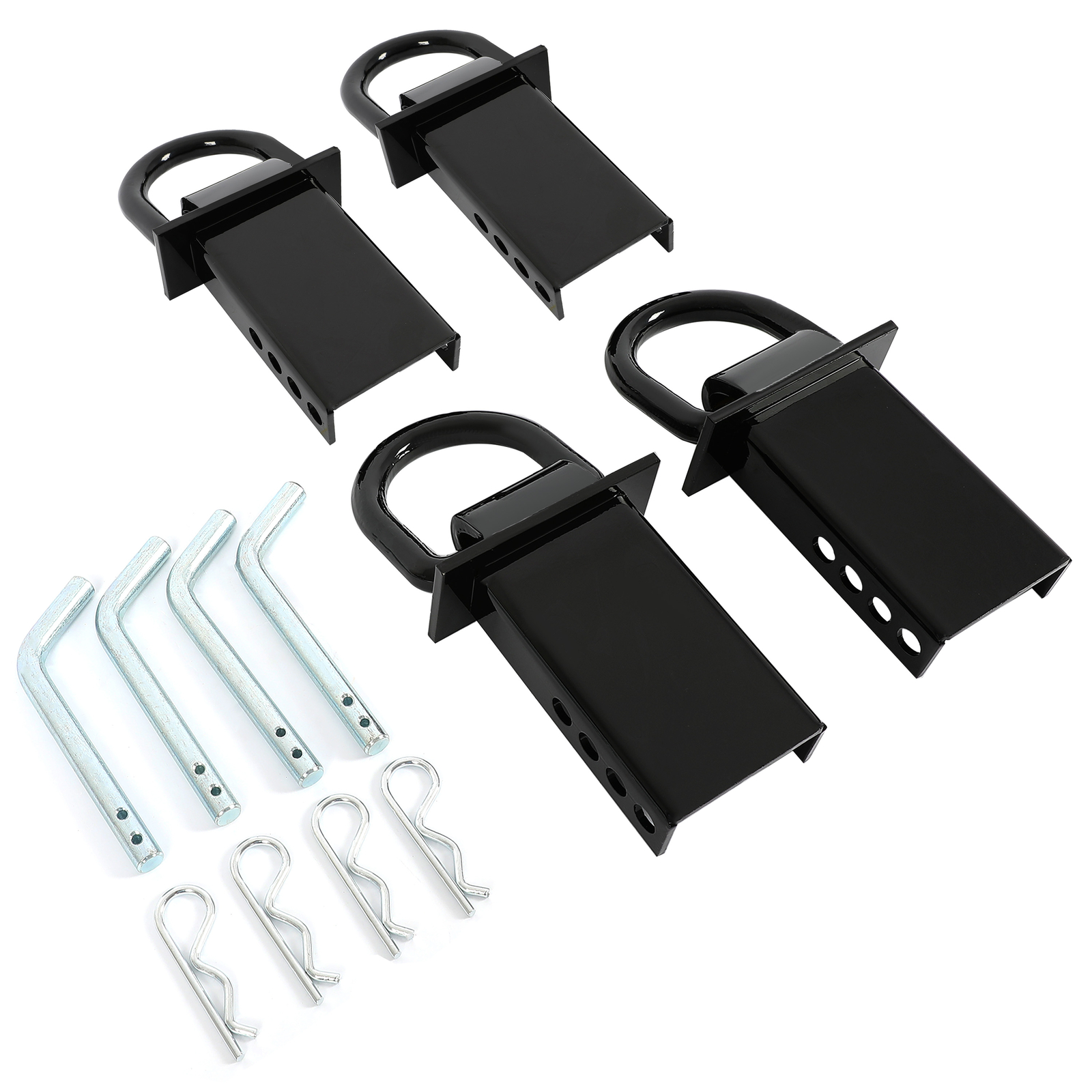 4X Standard 2"x4" Heavy Duty Trailer Adjustable Stake Pocket D Ring Zinc Coated