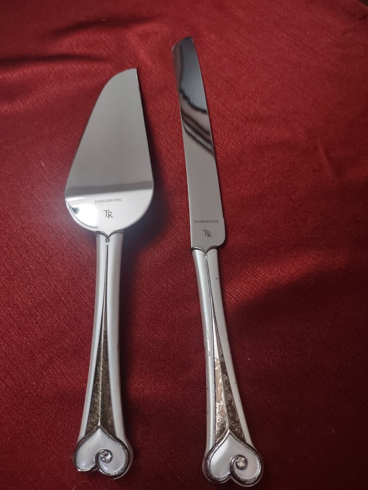 TR Stainless Steel Cake Knife and Serving Set