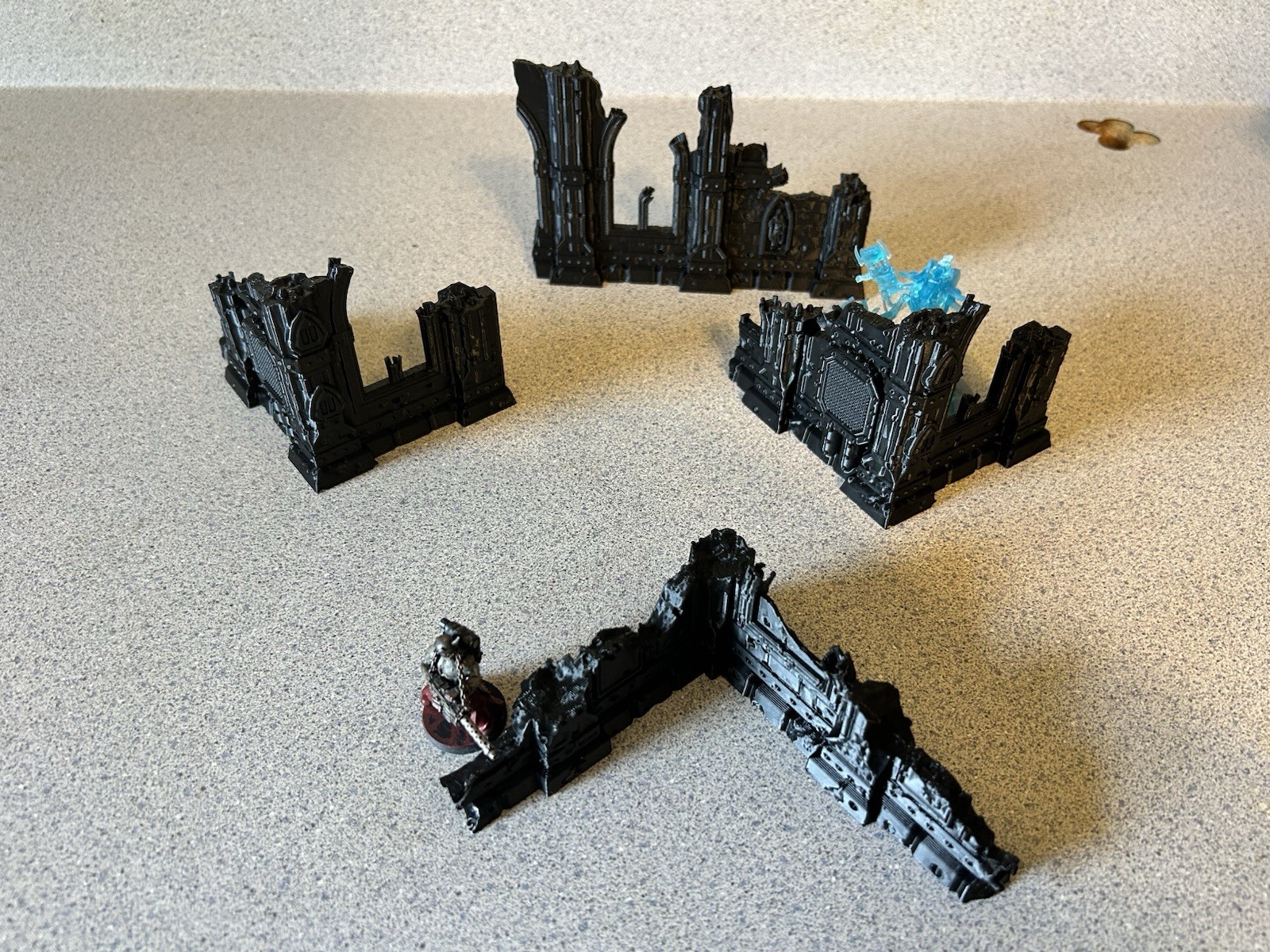 4 Piece Ruin Terrain Set Perfect For Warhammer 40k Kill Team Trench Crusade