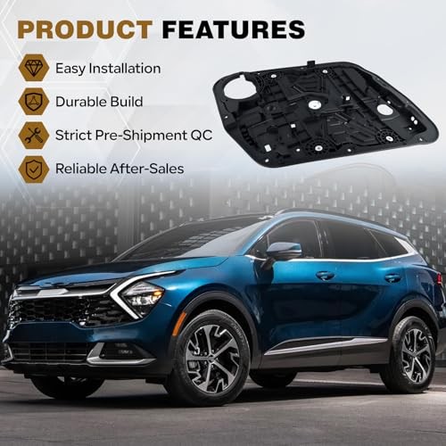 82471-D9010 Front Driver Side Power Window Regulator with Panel Without Left