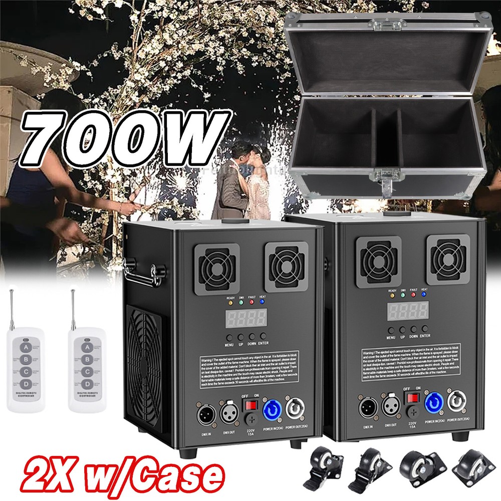 700W Cold Spark Firework Machine DMX DJ Party Wedding Stage Effect With Case