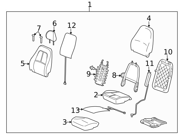 Genuine GM Seat Back Frame 96839617