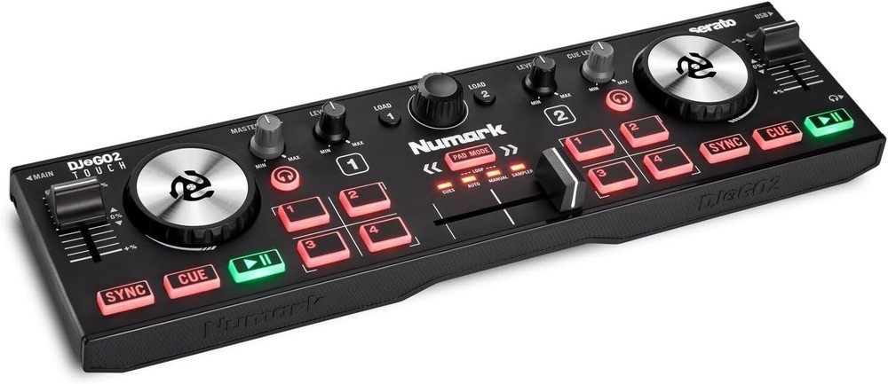 DJ2GO2 Touch: Compact USB DJ Controller with Built-in Audio Interface & Effects
