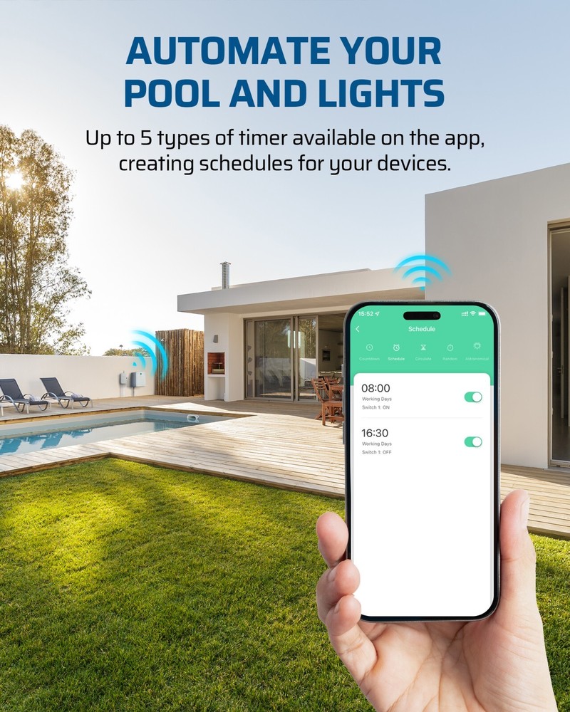 DEWENWILS Pool Pump Timer, Outdoor Smart WiFi Box Wireless Controller Timer