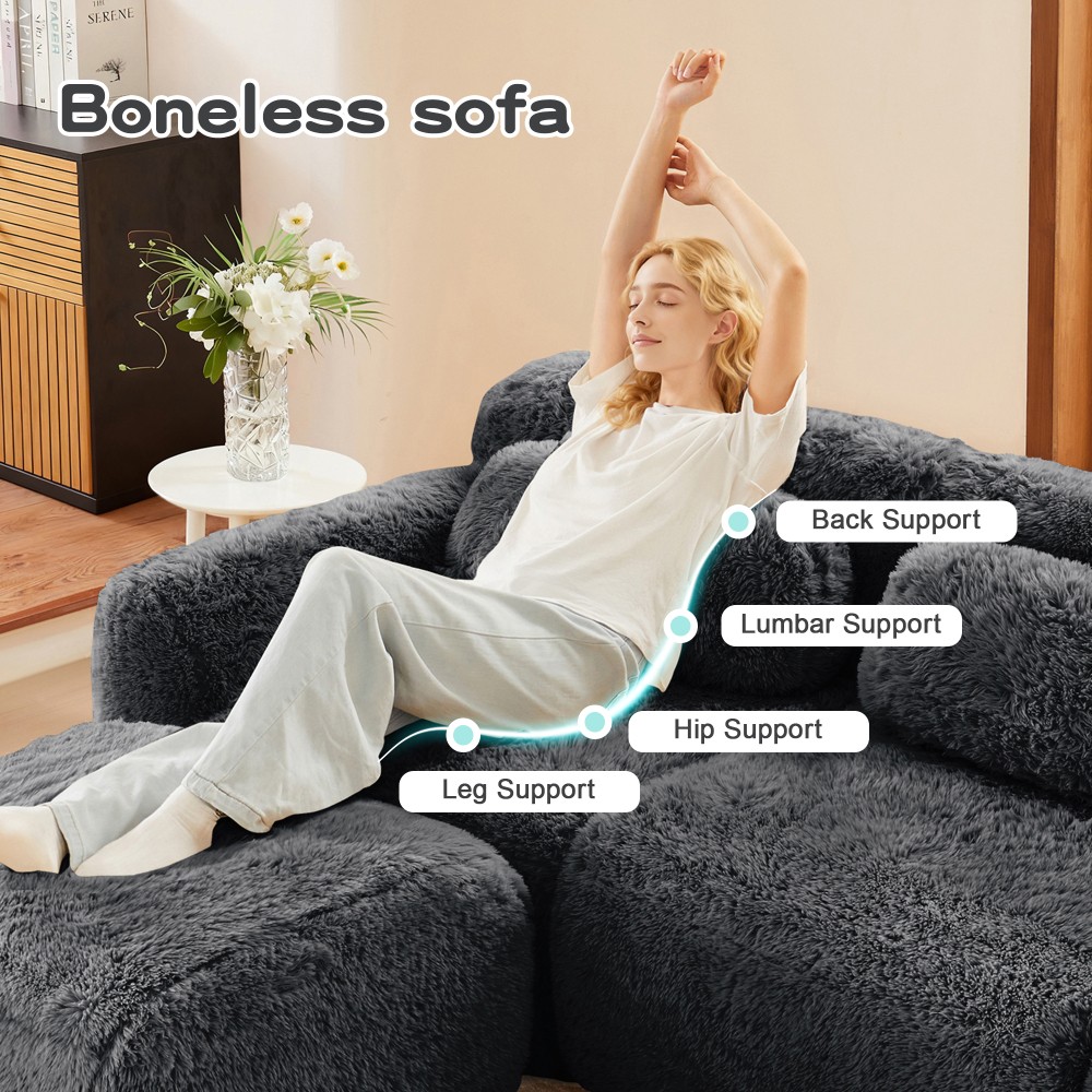 Modular Sectional Sofa Couches 32D High Density Sponge Required Ergonomic Design