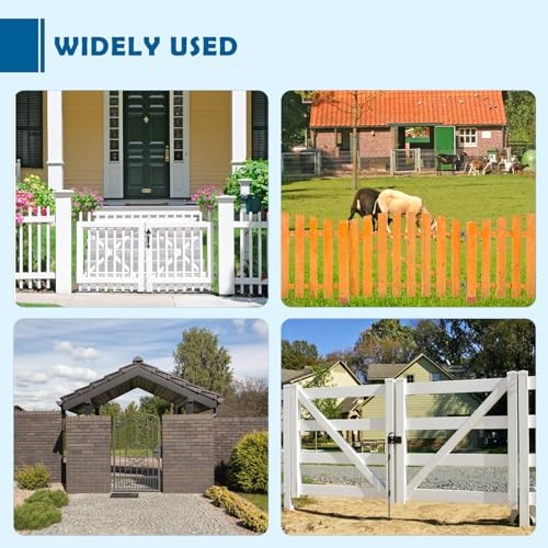Gate Hinges Heavy Duty Gate Hinges, 4Pack(8Pcs) 4Pack(8pcs) without screws