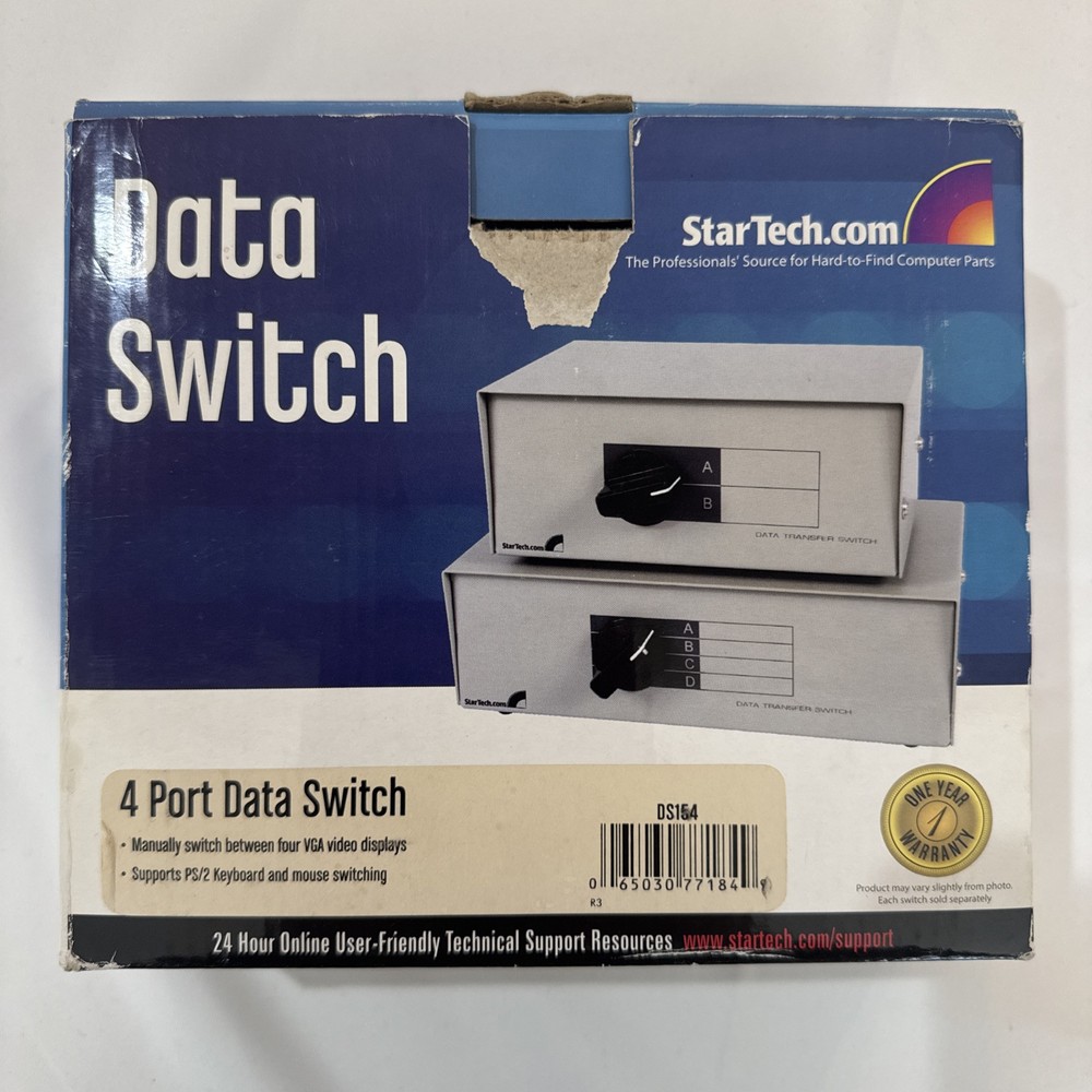 STARTECH DS154 4 PORT DATA SWITCH  FREE SHIPPING