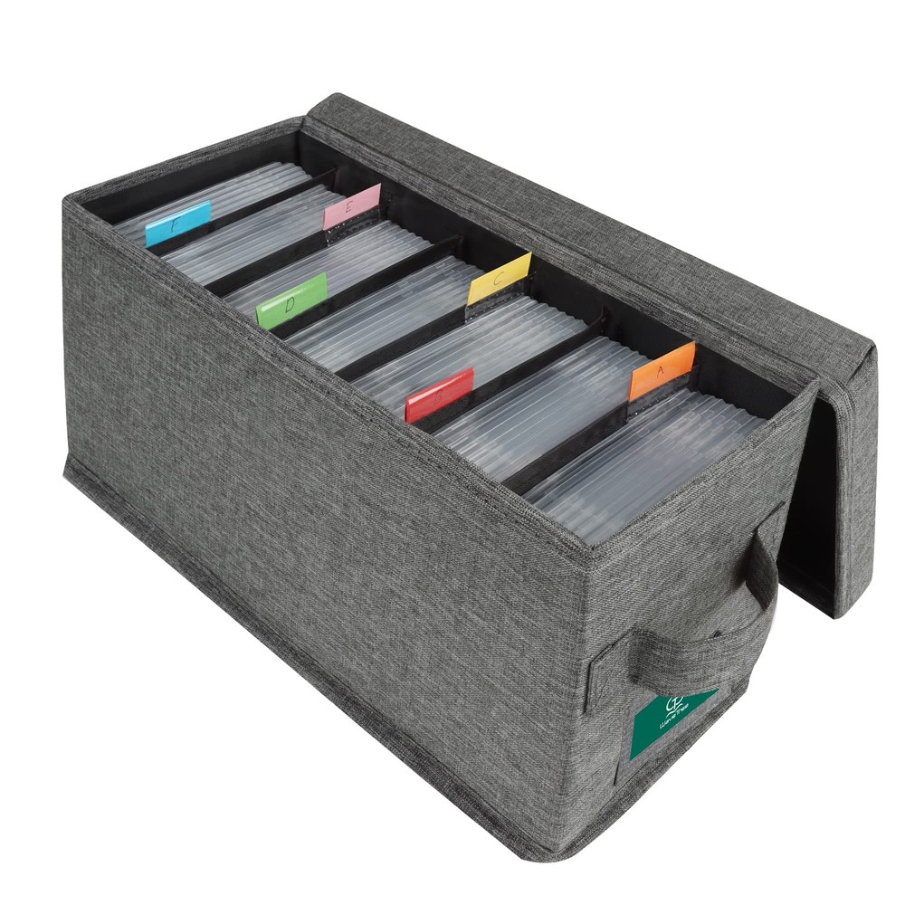 wavetree Cd Storage Box With Lid Practical Cd Case Holder Organizer With Index L