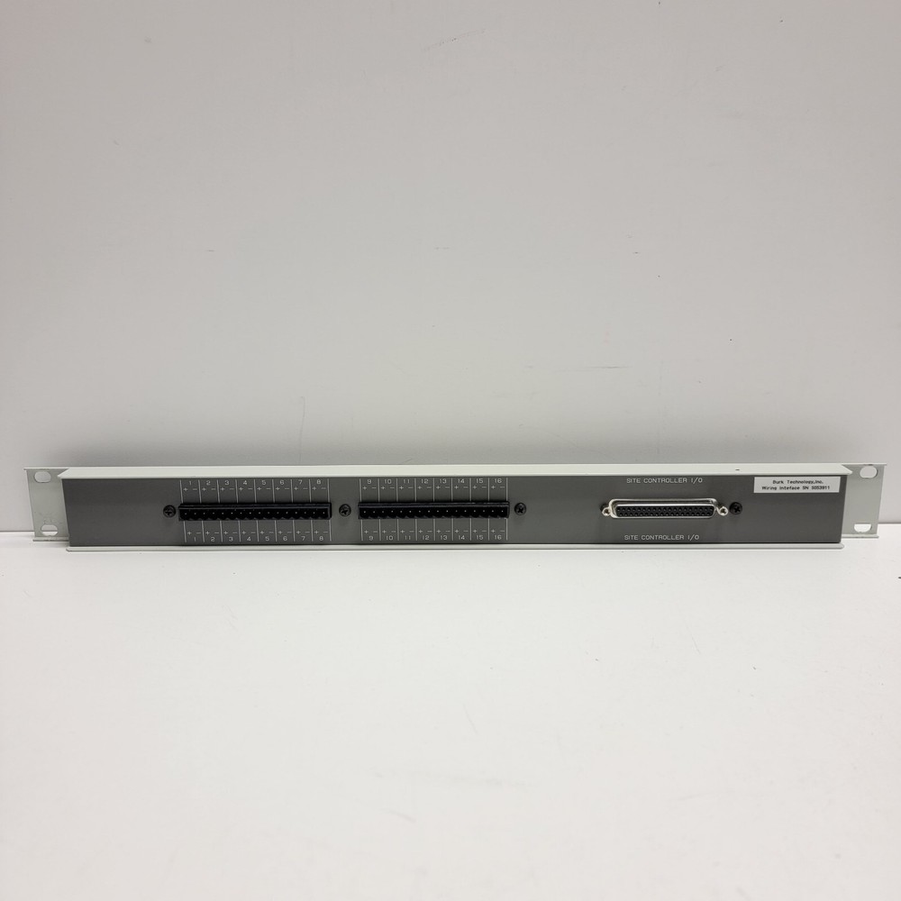Burk Technology Wiring Interface Site Controller I/O Rack Mount Connection Panel