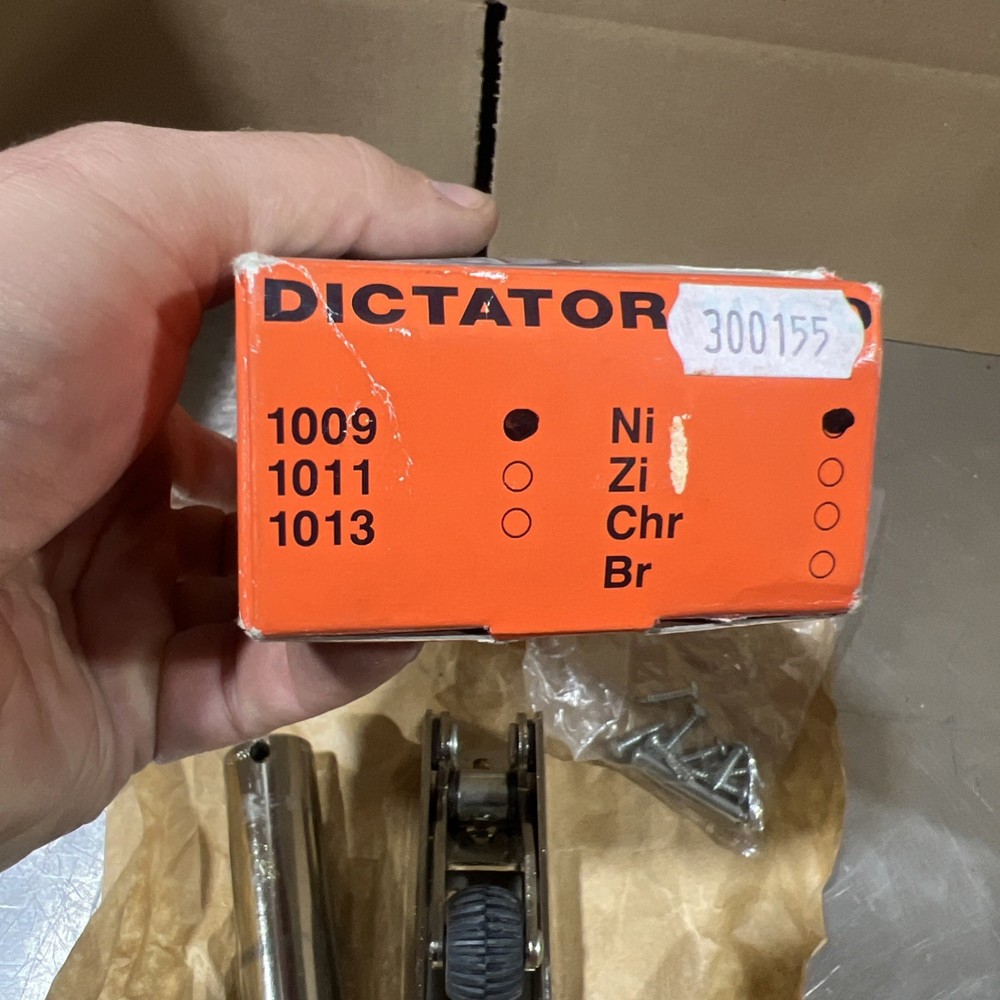 DICTATOR Door Check 1009 Ni (Nos Surplus) Partial Assembly. Missing Hook