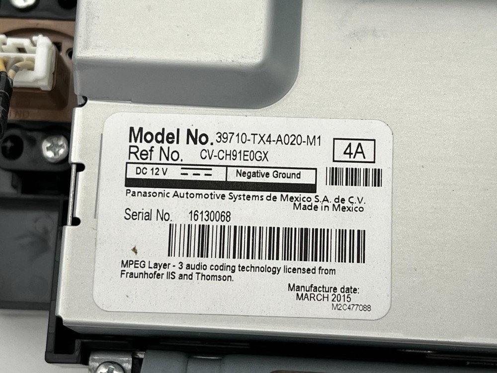 2013-2015 Acura RDX Upper Display In Dash