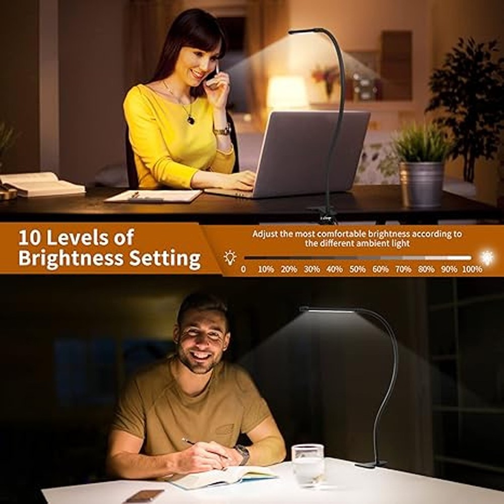 USB Reading Light Flexible LED Lamp Laptop Computer Clip On Bed Desk Table Light