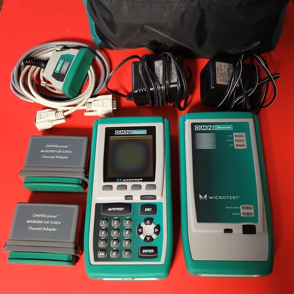 Fluke MicroTest OmniScanner Cable Certifier Digital Analyzer Cat 5 5E 6 *AS IS*