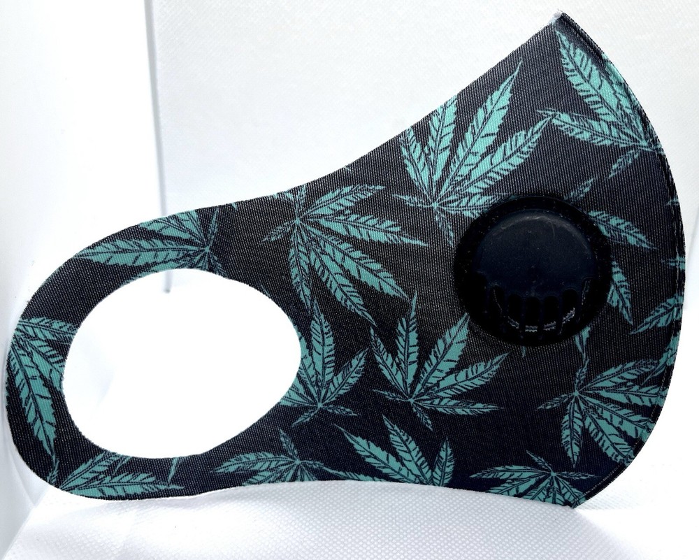 CannabisPrint Breathable Cloth Facemask With Ventilation |