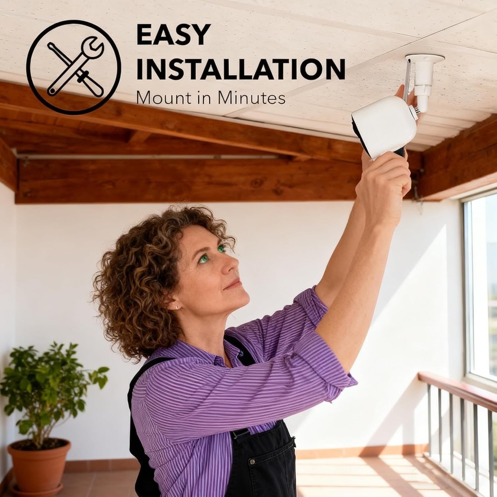 Stainless Steel Adjustable Camera Mount - 360° Rotatable for Secure Installation