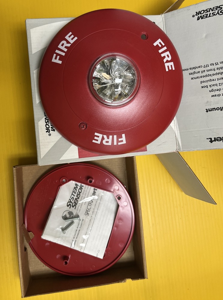 SC24115 🚨SpectrAlert Ceiling Mount Strobe Only Red System Sensor Nos