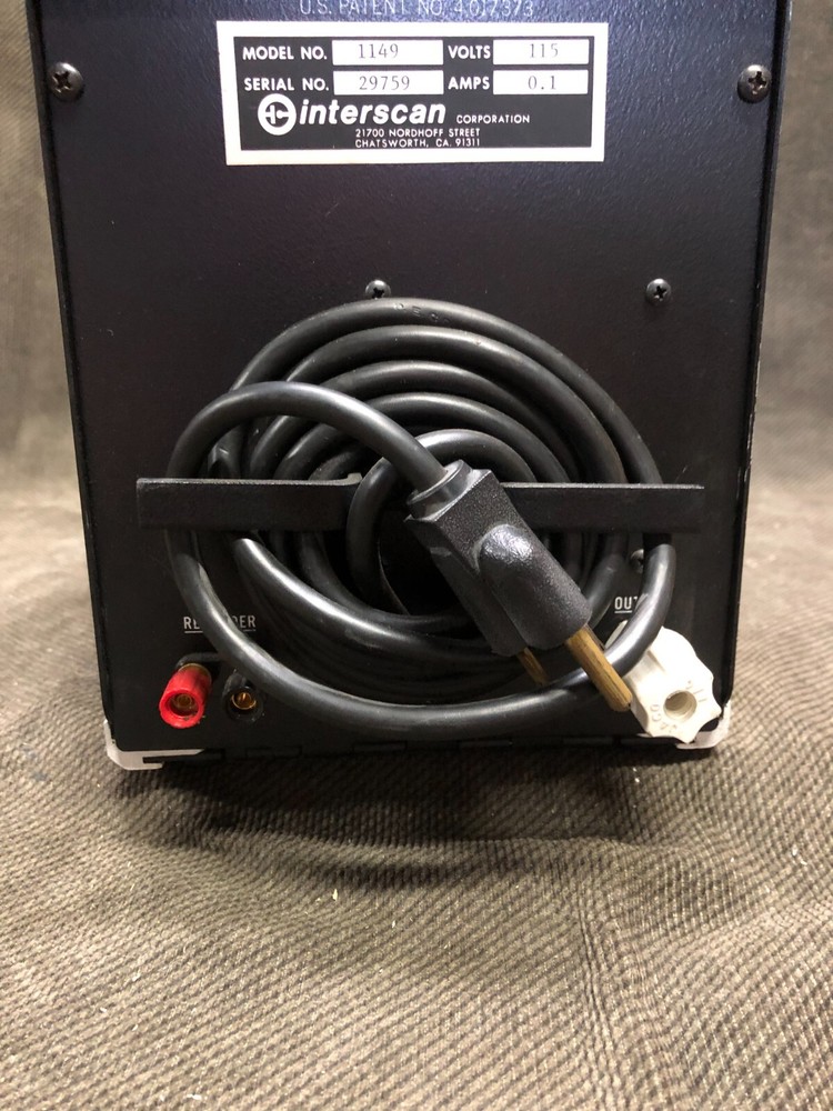 Interscan Model 1149 Carbon Monoxide Detector