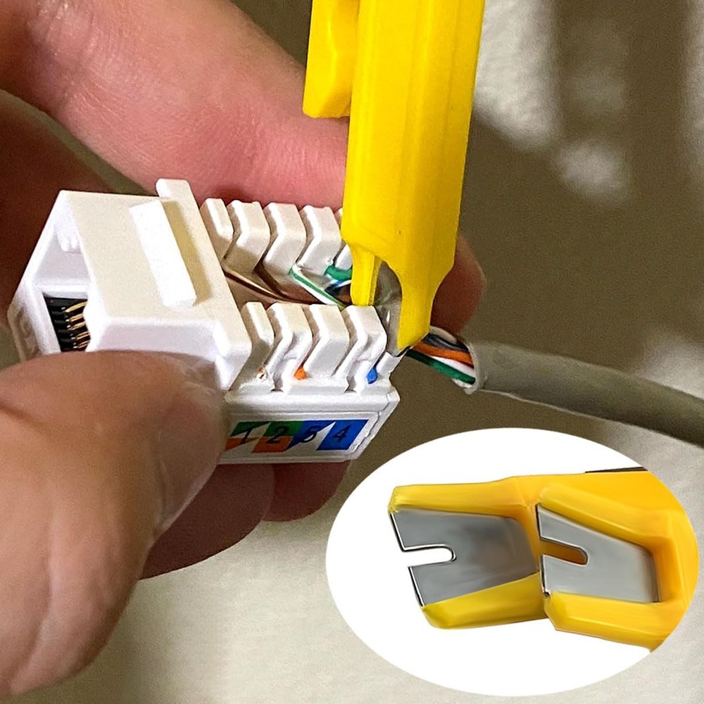 6 Pcs Mini Wire Stripper Tool, Small Strippers, Cable Yellow