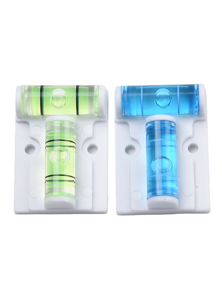 2pcs Horizontal Plastic T TypeLevel Scope Measuring Bubble Inclinometer