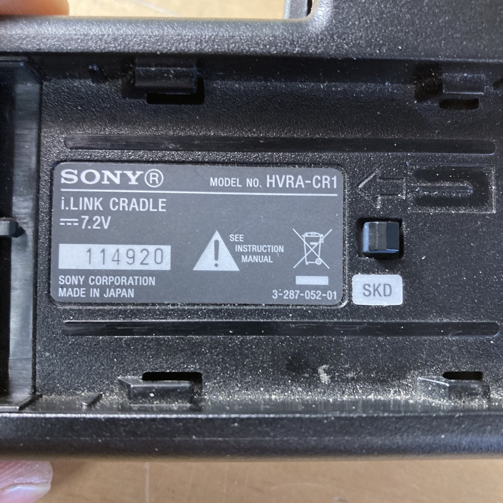 Sony HVRA-CR1 Cradle for MRC1 Memory Recording Unit 1394 Firewire