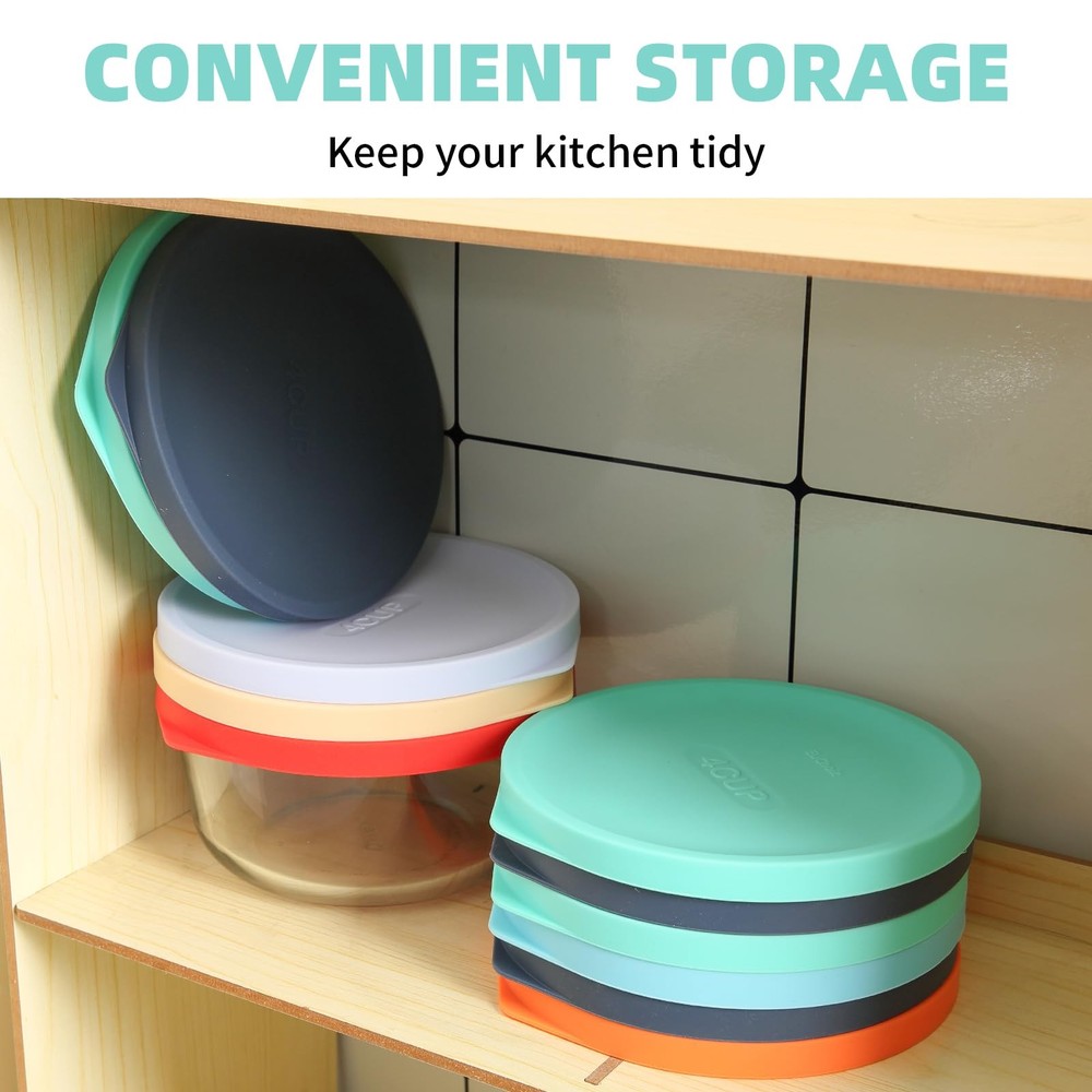 Replacement Lids for Pyrex 7201-PC 4 Cup, 4 Turquoise 2 pack