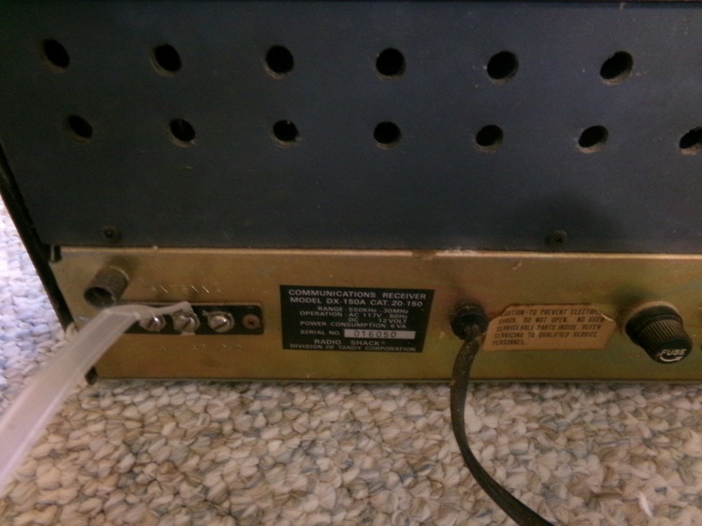 Realistic DX-150A Communications Receiver - Powers Up
