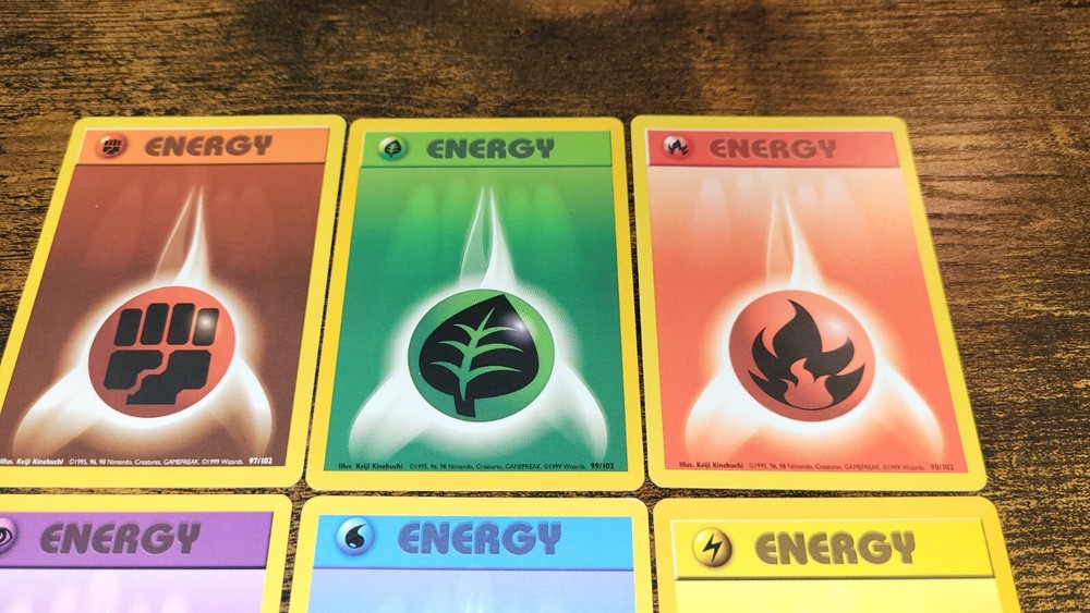 Pokemon Base Set Energy Complete Common Set