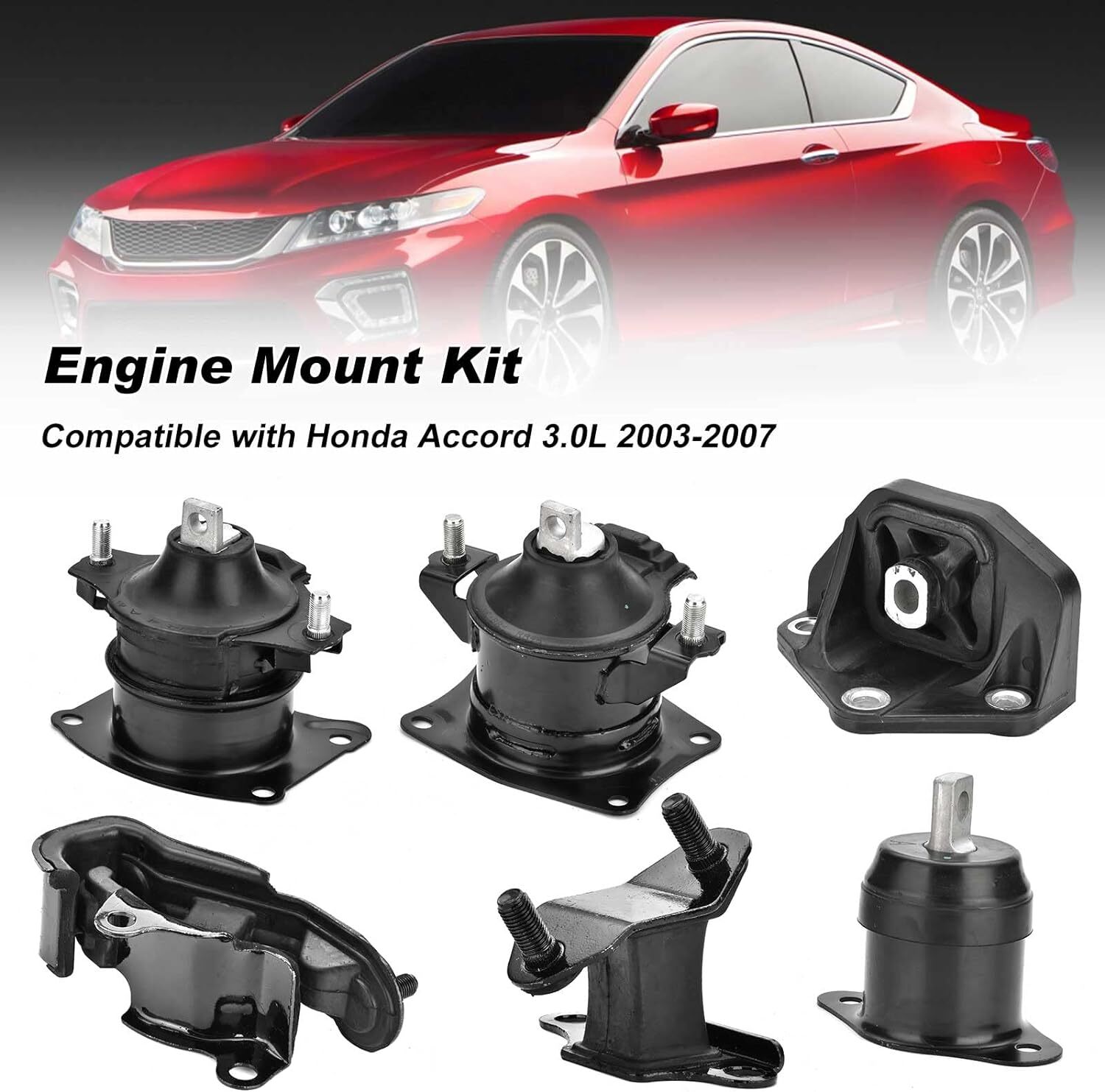 6PCS Engine Motor Mounts Replacement For 2003-2007 Honda Accord 3.0L V6