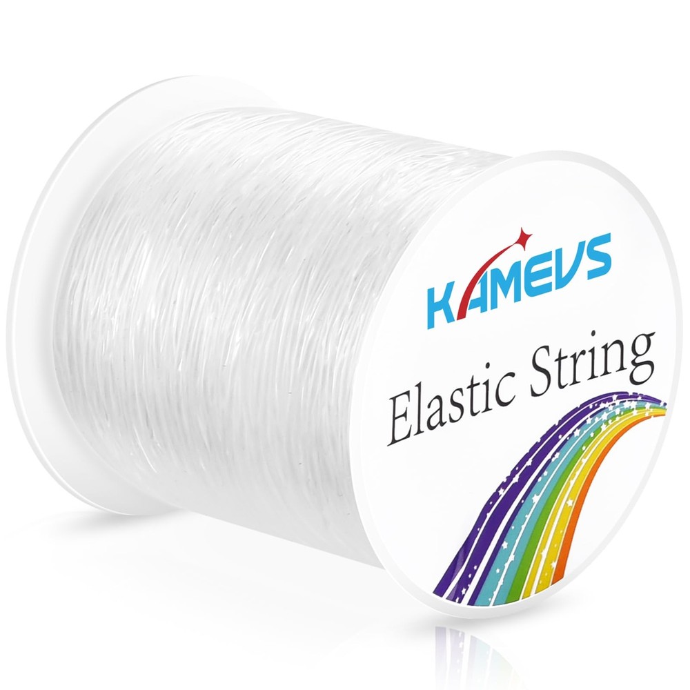 KAMEVS Crystal Elastic Cord, Clear String for