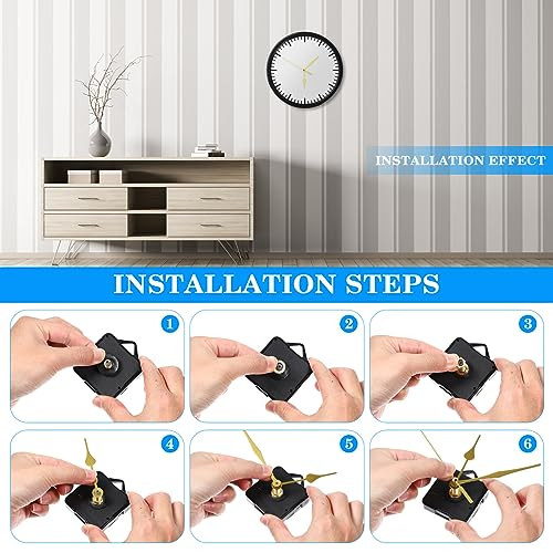 4Pcs Quartz Clock Mechanism Kit, Clock Numerals Kit, Quartz Clock Movement